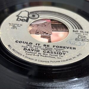 David Cassidy  Could It Be Forever Vinyl Record 7-inch